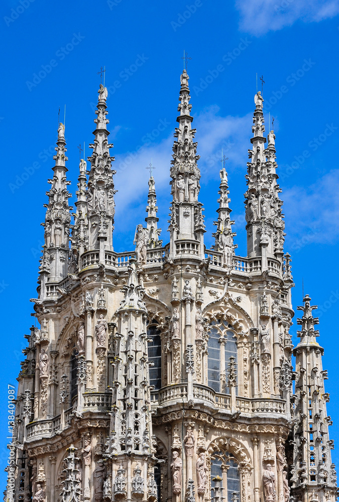 Gothic Burgos Cathedral, The Cimborrio octagonal tower, Spain