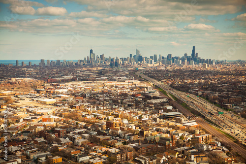 Aerial view of Chicago, Illinois