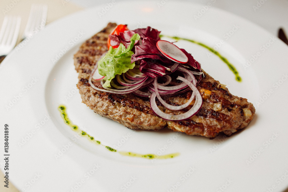 cutlet stuffed with soft cheese Pleskavitsa cutlet stuffed with soft cheese Pleskavitsa