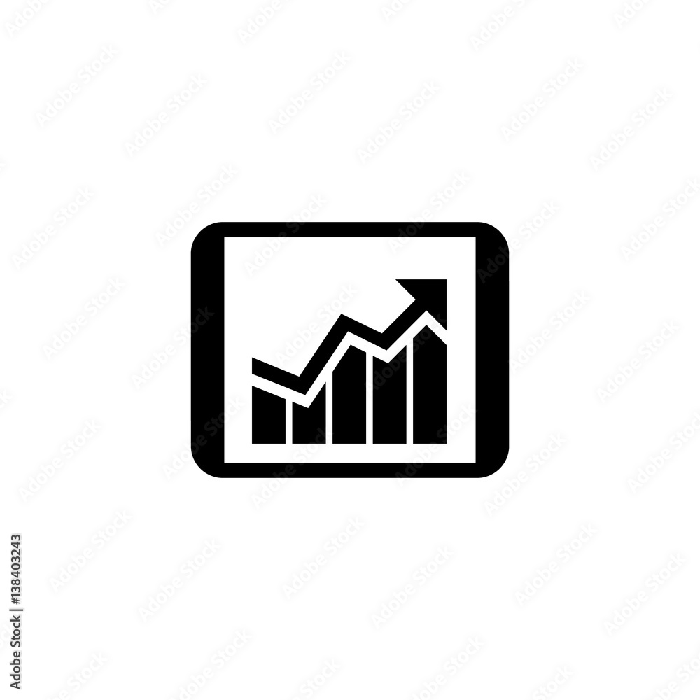 Business Progress Icon. Flat Design. Business Progress Icon. Flat Design.