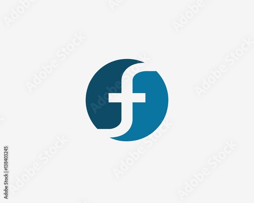 Letter F logo icon design template elements. Logo initial letter F .