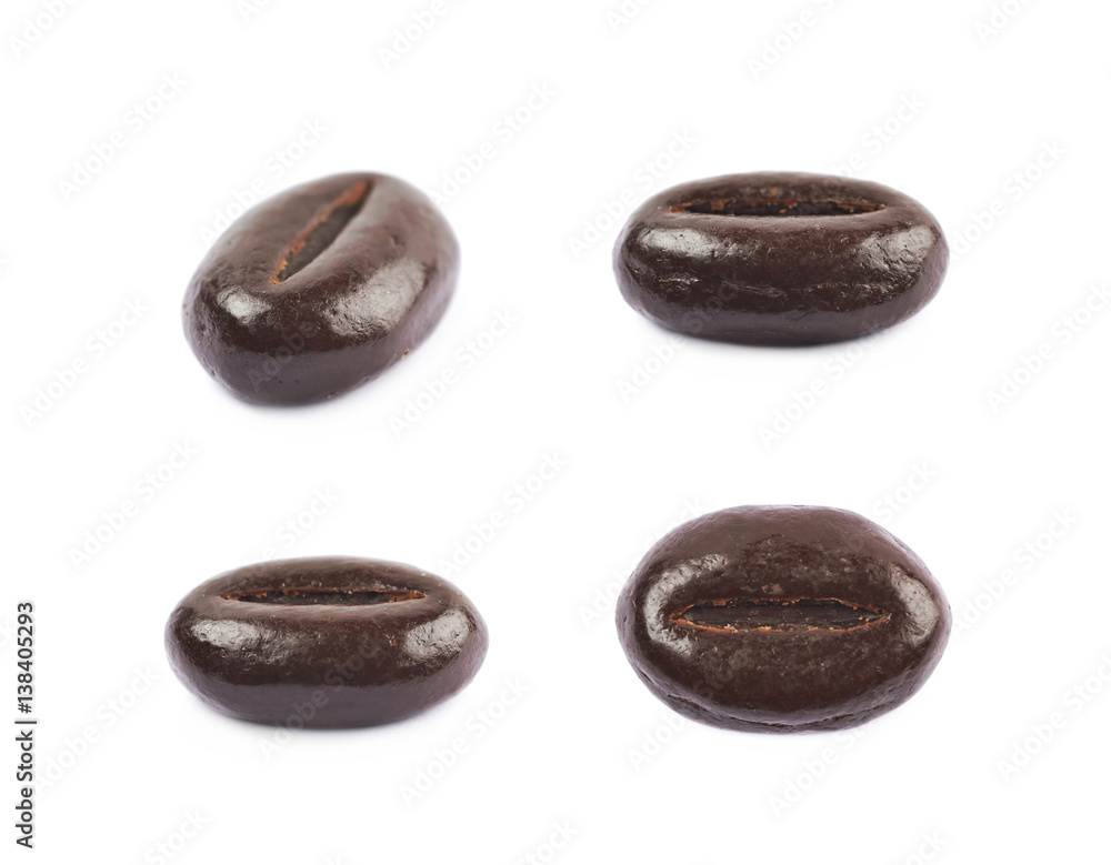 Single coffee bean shaped candy Single coffee bean shaped candy
