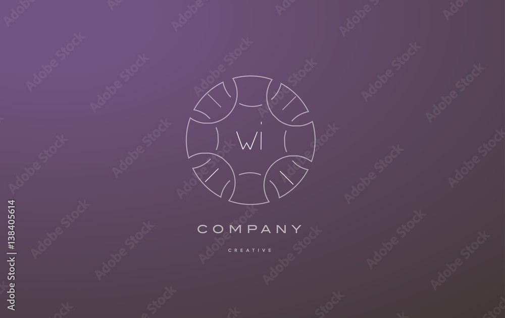 wi w i monogram floral line art flower letter company logo icon design wi w i monogram floral line art flower letter company logo icon design