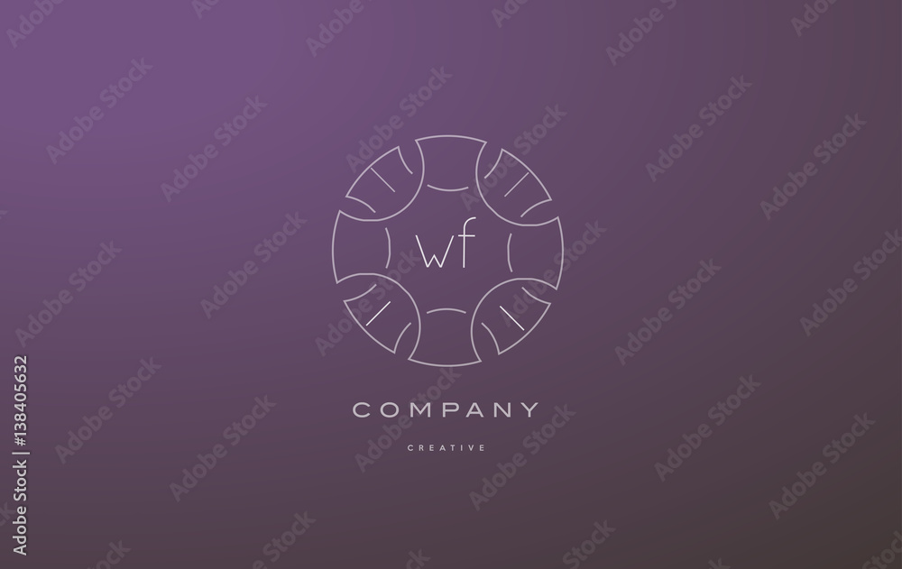 wf w f monogram floral line art flower letter company logo icon design wf w f monogram floral line art flower letter company logo icon design