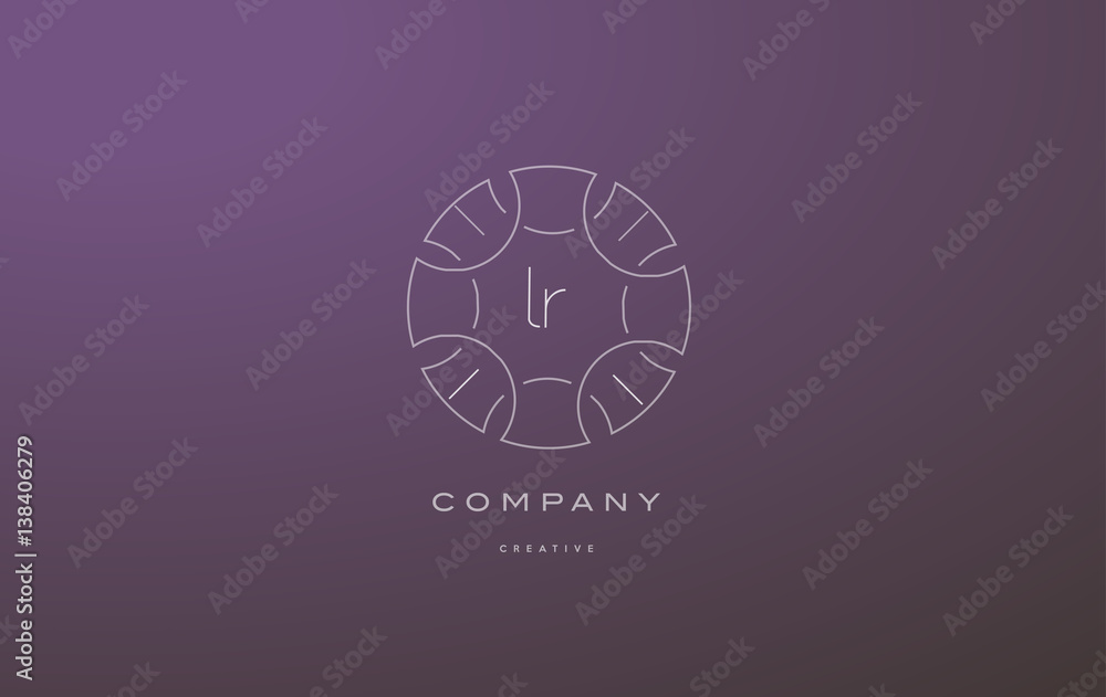 lr l r monogram floral line art flower letter company logo icon design lr l r monogram floral line art flower letter company logo icon design