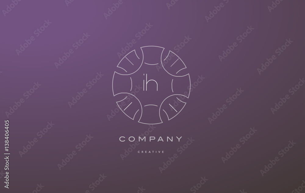 ih i h monogram floral line art flower letter company logo icon design ih i h monogram floral line art flower letter company logo icon design
