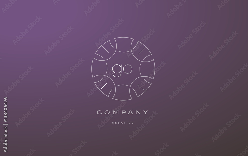 go g o monogram floral line art flower letter company logo icon design go g o monogram floral line art flower letter company logo icon design