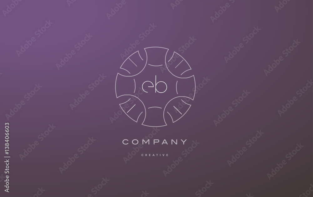 eb e b monogram floral line art flower letter company logo icon design eb e b monogram floral line art flower letter company logo icon design