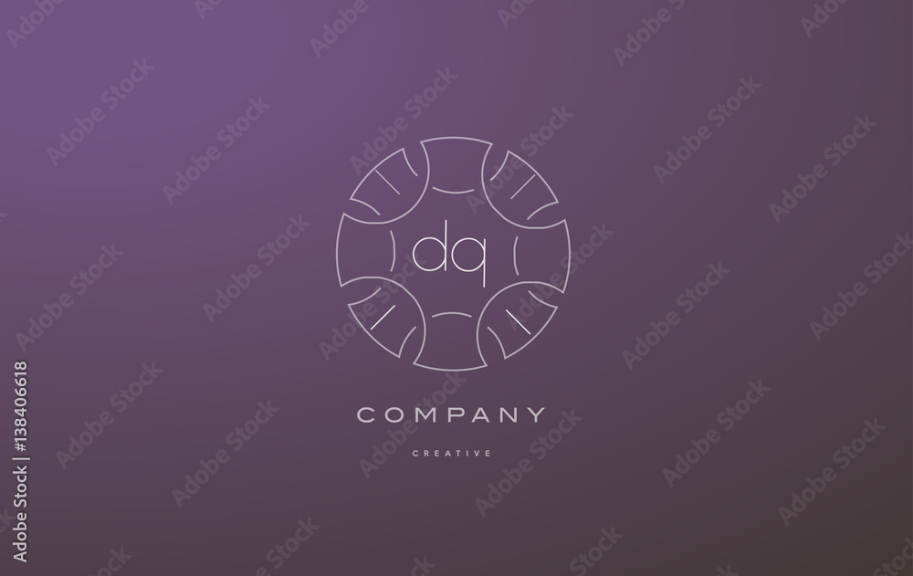 dq d q monogram floral line art flower letter company logo icon design dq d q monogram floral line art flower letter company logo icon design