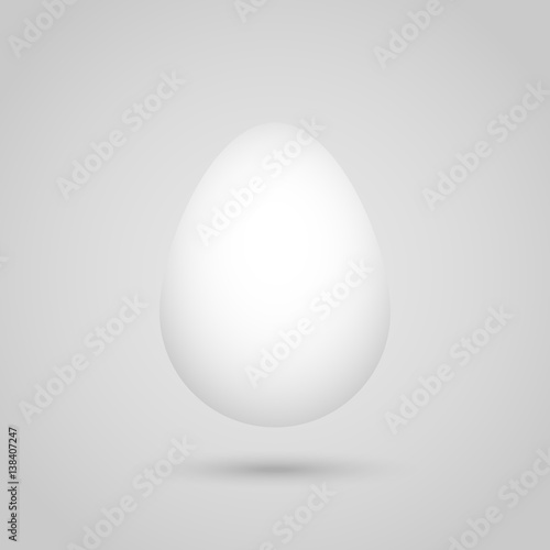 Egg on a white background. Natural ecological product. Healthy food. Dietary meal. Easter symbol. Vector illustration