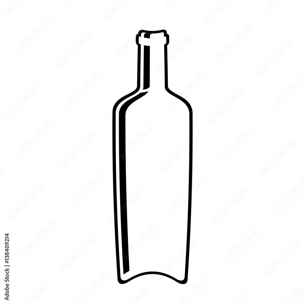 glass bottle wine line design vector illustration eps 10 glass bottle wine line design vector illustration eps 10