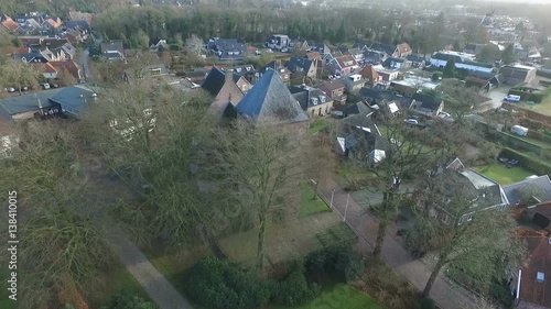 Aerial shots of Dutch village Hellendoorn photo