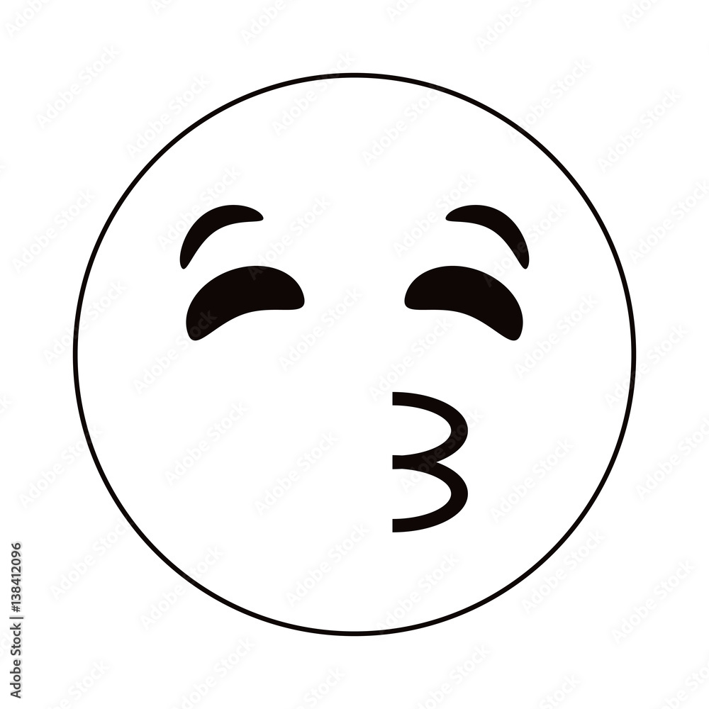kissing emoticon style thin line vector illustration eps 10 kissing emoticon style thin line vector illustration eps 10