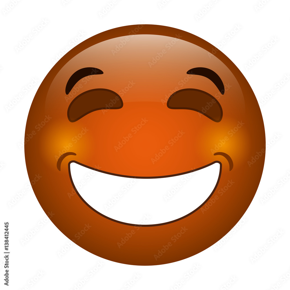 Obraz premium laughing emoticon style icon vector illustration eps 10