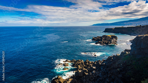 Tenerife,Canary Islands,Spain. View on rocky cliffs and ocean