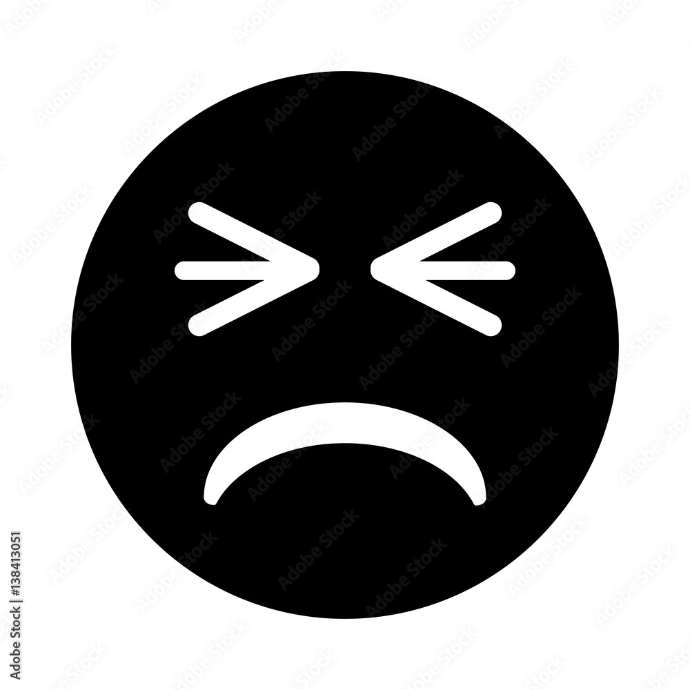 unhappy face emoticon funny pictogram vector illustration eps 10 unhappy face emoticon funny pictogram vector illustration eps 10