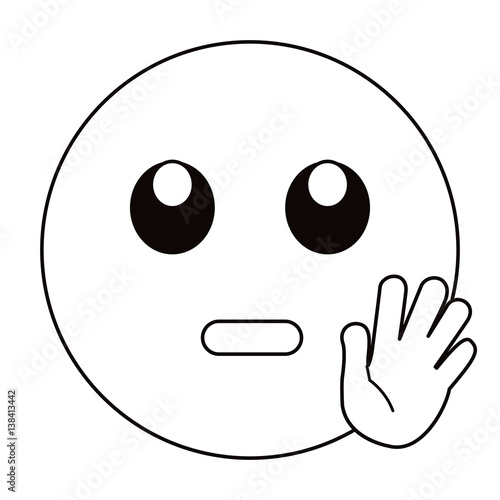 eye rolling emoticon funny thin line vector illustration eps 10