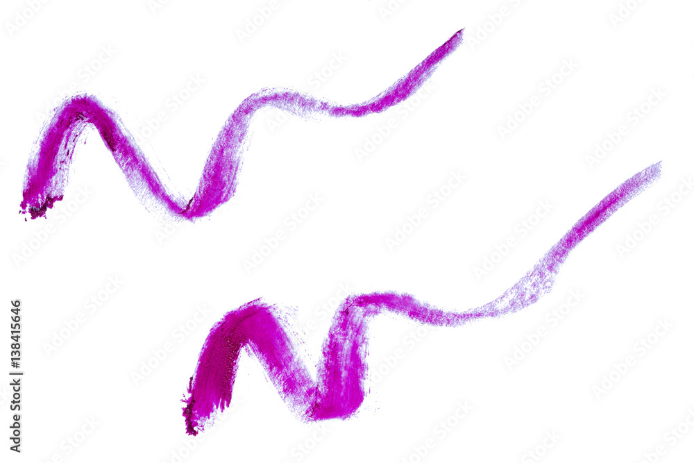 Beautiful purple color lipstick brush stroke on background Beautiful purple color lipstick brush stroke on background
