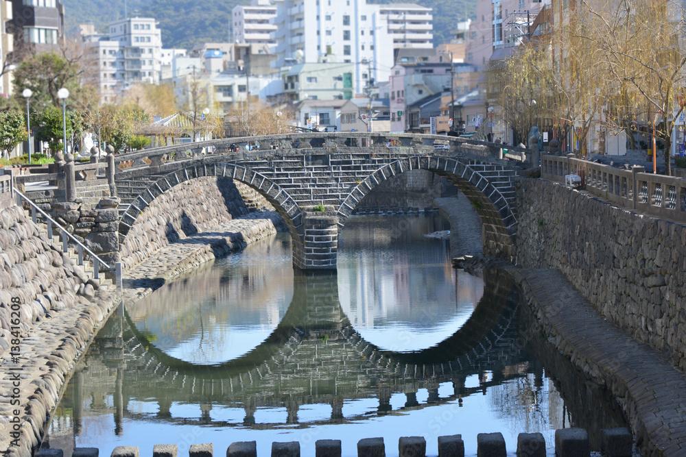 Naklejka premium 長崎の眼鏡橋