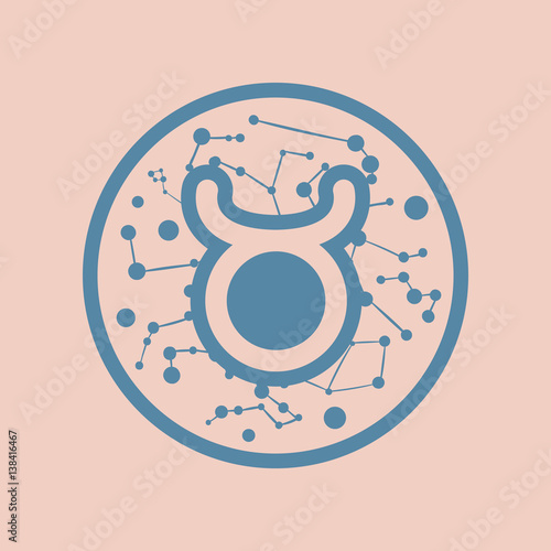 flat icon zodiac sign Taurus