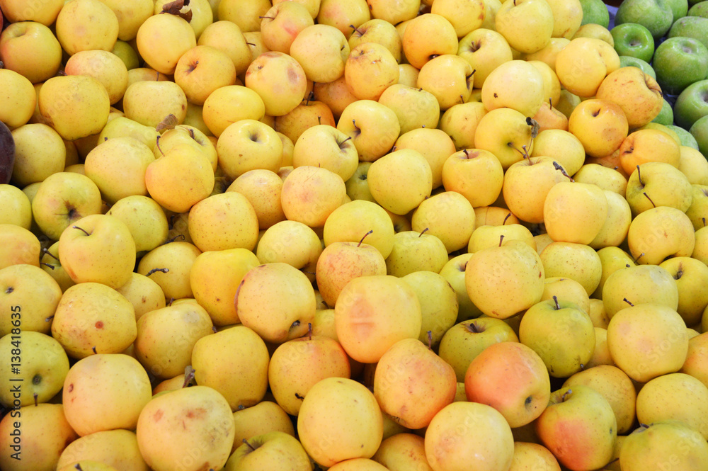 Greengrocer and Sale of ,yellow apples,pictures
Greengrocer and Sale of ,yellow apples,pictures