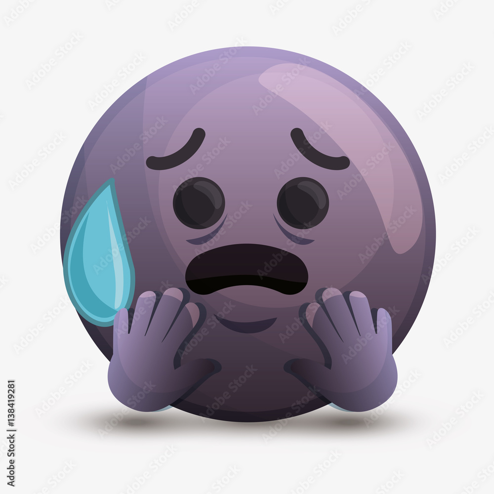 Fototapeta premium face emoticon character icon vector illustration design