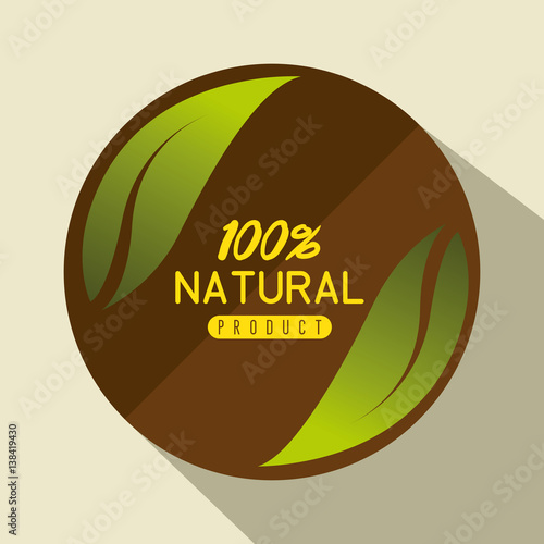 seal natural product guaranteed vector illustration design