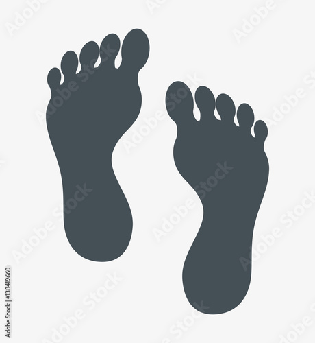 human footprint isolated icon vector illustration design