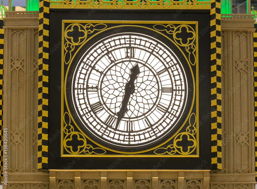 vintage clock with classic golden frame