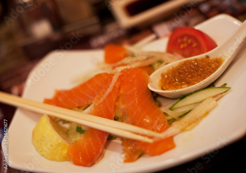 salmon and vegetables salad 