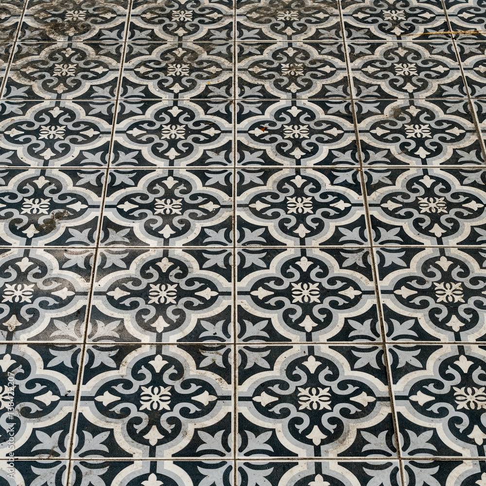 Old Ceramic tiles floor