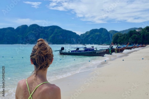 Walking on the beach