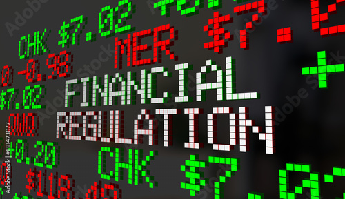 Financial Regulation Government Control Oversight Stock Market 3d Illustration