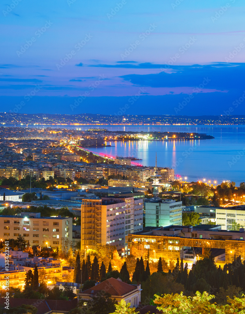 Naklejka premium Top view of Thessaloniki, Greece