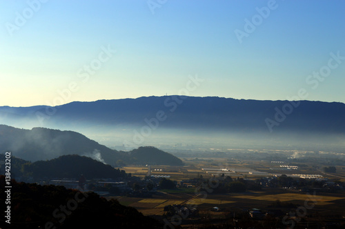霧の山並み/福岡県朝倉市