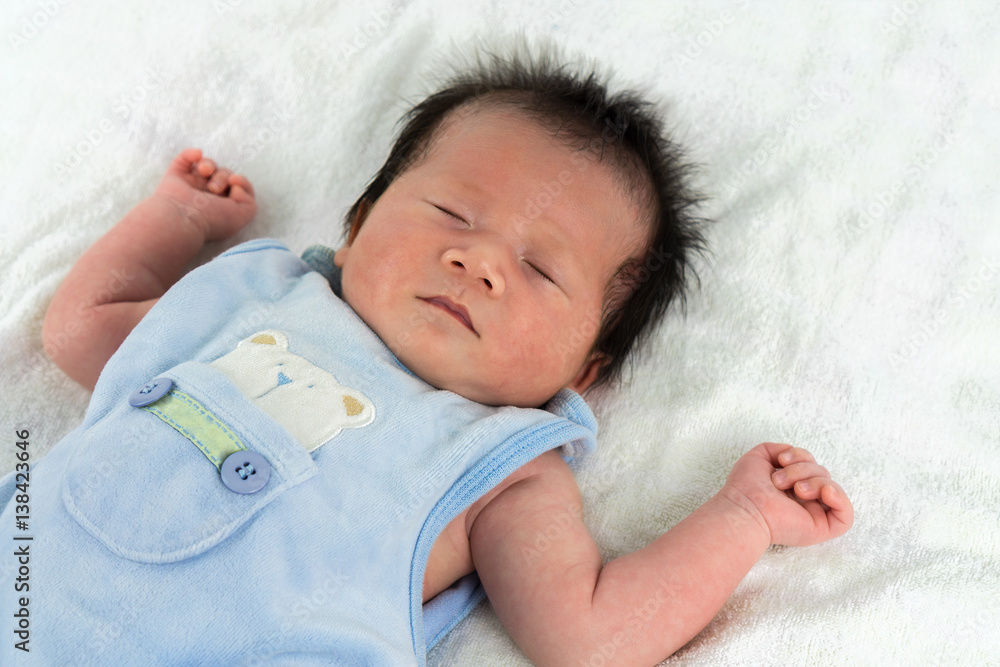 Baby sleeping in bed Baby sleeping in bed