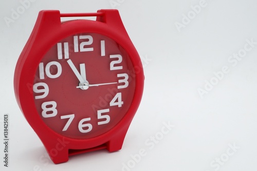Red clock isolated