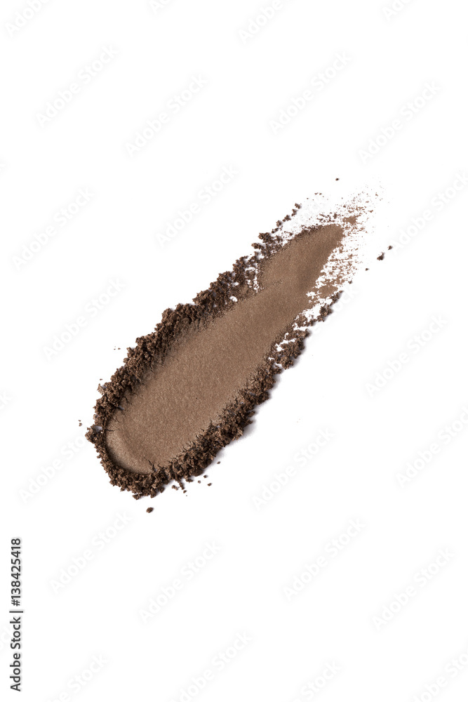 Brown color cosmetic powder on background Brown color cosmetic powder on background