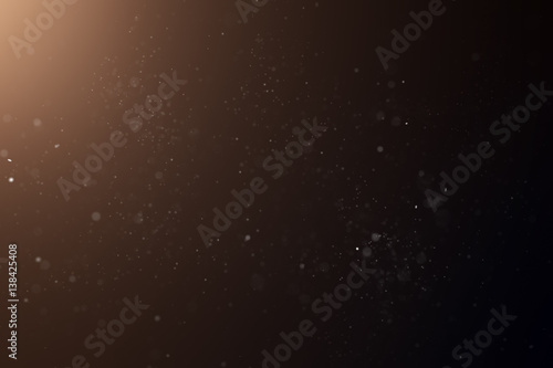 Abstract Dust Particle Background with Light Leak with Narrow Depth of Field