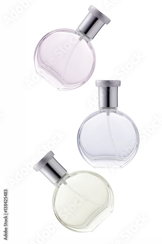 Perfume bottles isolated on background