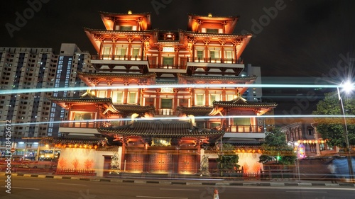 Singapore Buddha Tooth Relic Temple at night