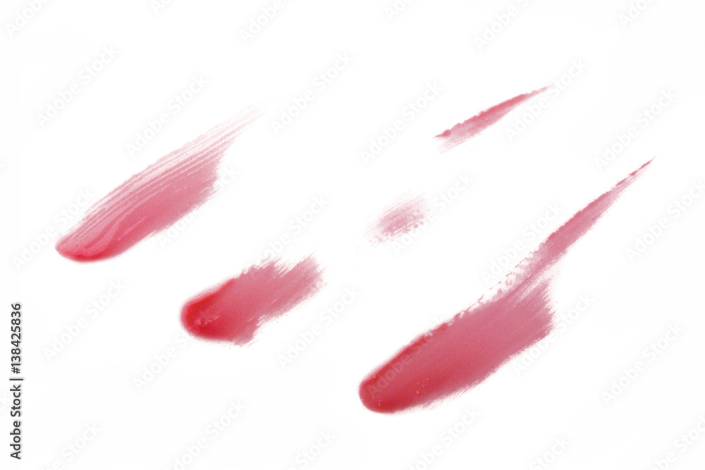 Red color lip gloss paint on background Red color lip gloss paint on background