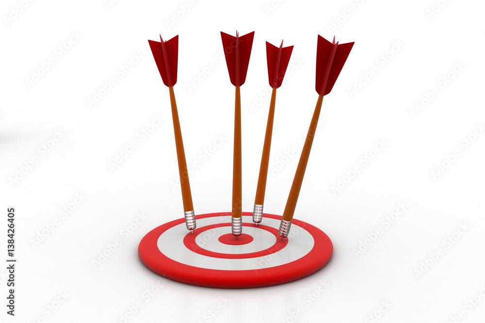 Target board with arrows Target board with arrows