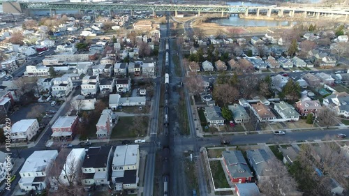 Wallpaper Mural Aerial View Freight Train Gloucester New Jersey Heading to Camden Torontodigital.ca
