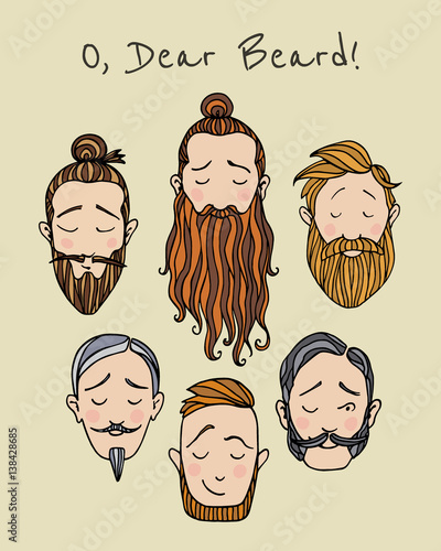 Beard styles illustration photo