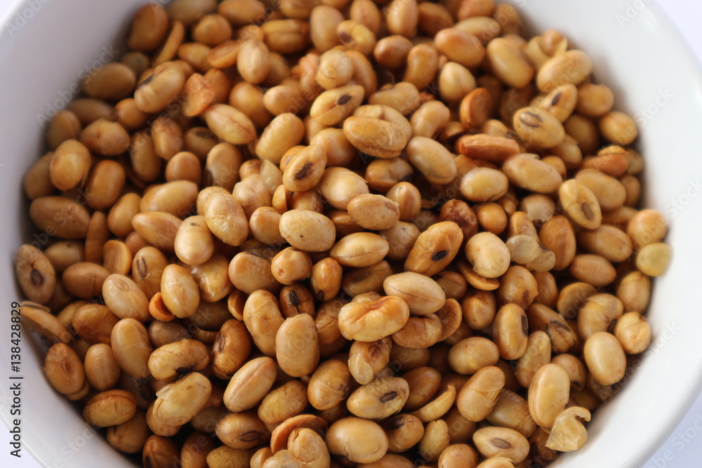 a bowl of spill fried soybean a bowl of spill fried soybean