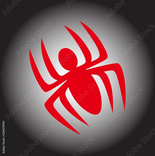 concept of spidery, fright, gossamer, crawly wildlife, deadly, arachnophobia, venom, ambush hunter, toxic beetle. flat style modern logo design vector illustration