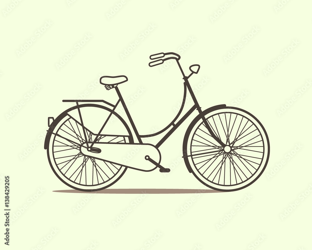 Fototapeta premium Bicycle flat icon