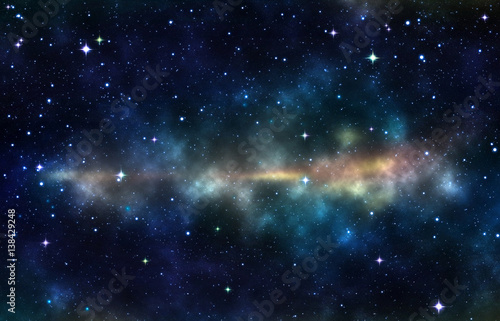 Fototapeta Naklejka Na Ścianę i Meble -  Galaxy Background with nebula, stardust and shiny stars