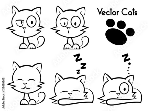 Vector Cats B/W